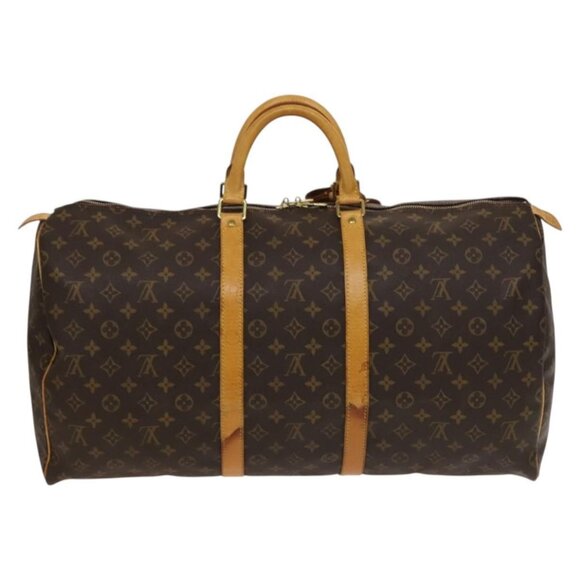LOUIS VUITTON Monogram Keepall 55 Boston Bag LV Auth - Picture 3 of 16